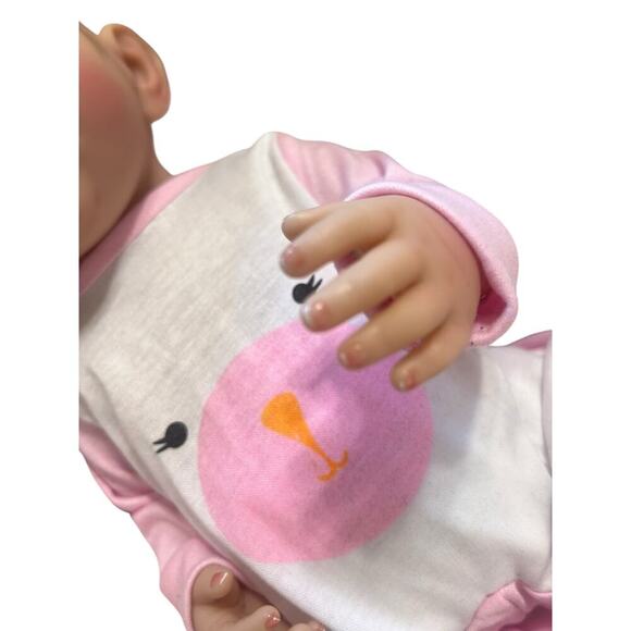 Reborn Baby Doll Sleeping smiling infant girl 16" - Picture 3 of 12